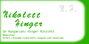 nikolett hinger business card